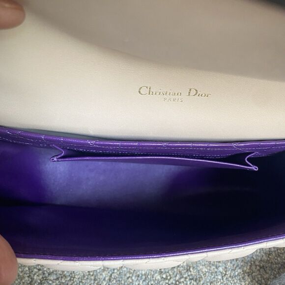 Christian Dior Shoulder Flap Bag Medium Nude Beige Pink Gold Chain - Picture 15 of 16